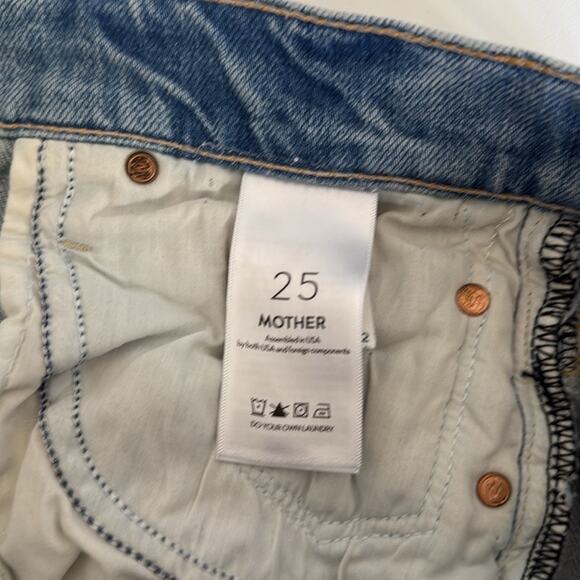 Mother The Insider Crop Step Fray High Rise Jeans Size 25 I Confess - Picture 5 of 6